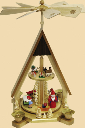Pyramide 2-stöckig mit Weihnachtsmann