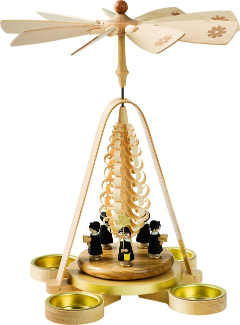Teelichtpyramide mit Kurrende - Auslaufartikel