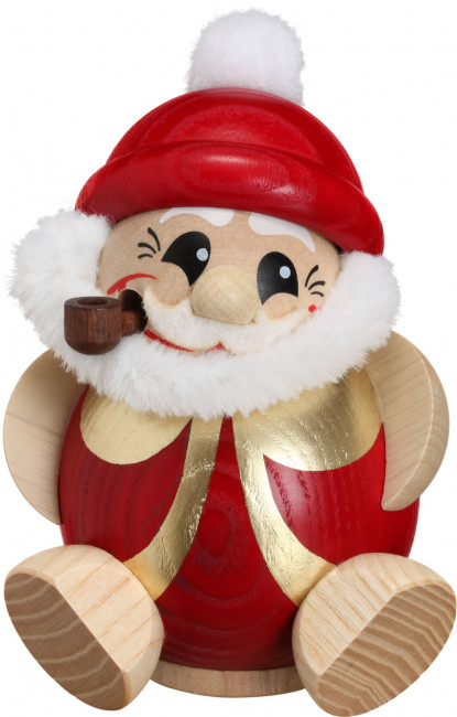 Kugelräucherfigur Nikolaus rot gold