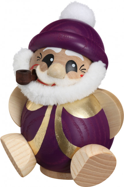 Kugelräucherfigur Nikolaus purpur gold