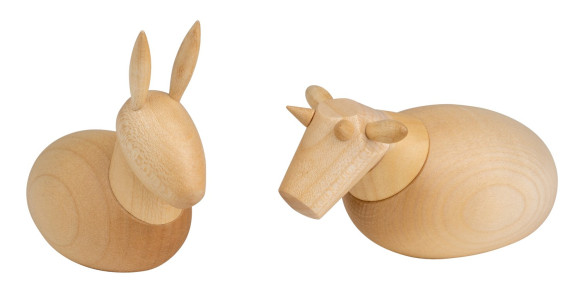 Schalling Krippenfiguren Ochse & Esel, natur