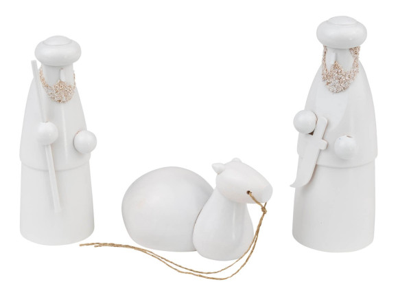 Karawane 3-teilig, weiß lasiert