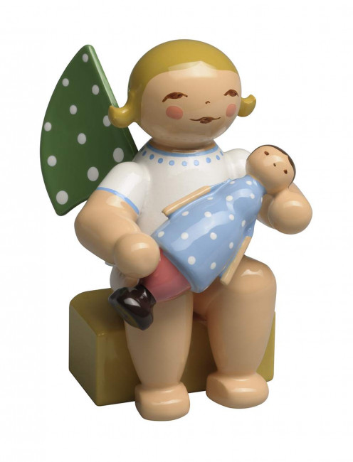 Kalenderfigur 2018 Engel mit Puppe