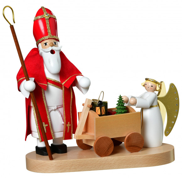 Räuchermännchen Heiliger St. Nikolaus mit Christkind