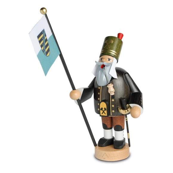 KWO Räuchermännchen Bergmann mit Fahne