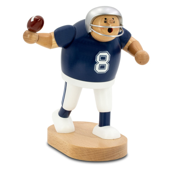 Räuchermännchen Footballspieler blau