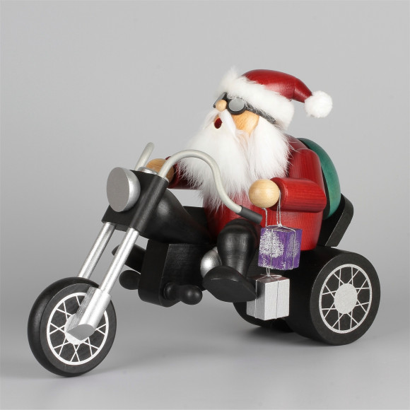 Räuchermännchen Weihnachtsmann auf Trike