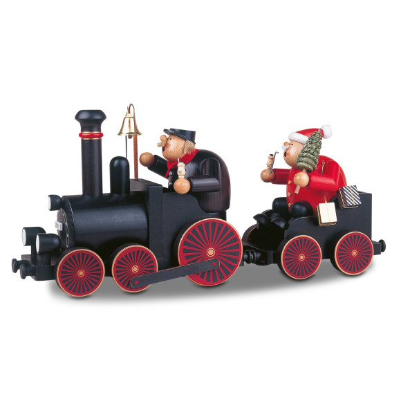 KWO Räuchermännchen Lokführer mit Eisenbahn