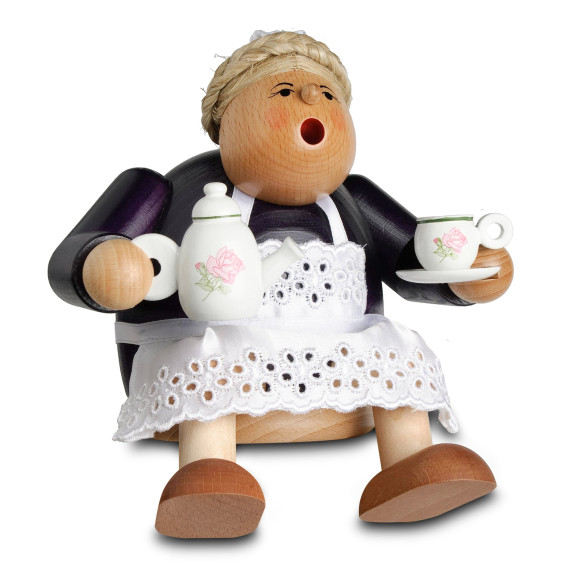 KWO Räuchermännchen Kantenhocker Kaffeesächsin