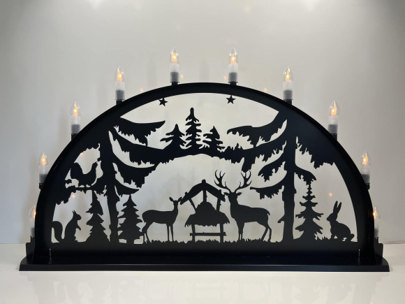 LED Metall Außenschwibbogen Futterkrippe 2,00 x 1,00 Meter