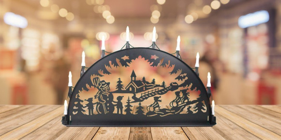 LED Metall Außenschwibbogen Kinder 1,00 x 0,50 Meter