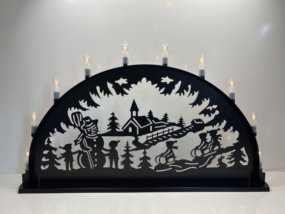 LED Metall Außenschwibbogen Kinder 2,00 x 1,00 Meter