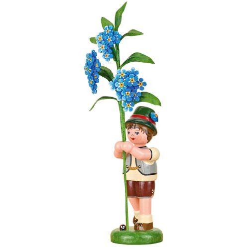 Blumenkind Junge mit Vergissmeinicht - 17 cm