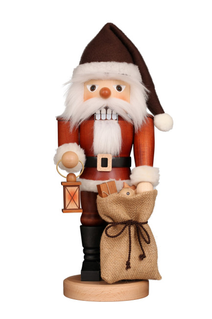 Nussknacker Weihnachtsmann mit Laterne natur - Auslaufartikel
