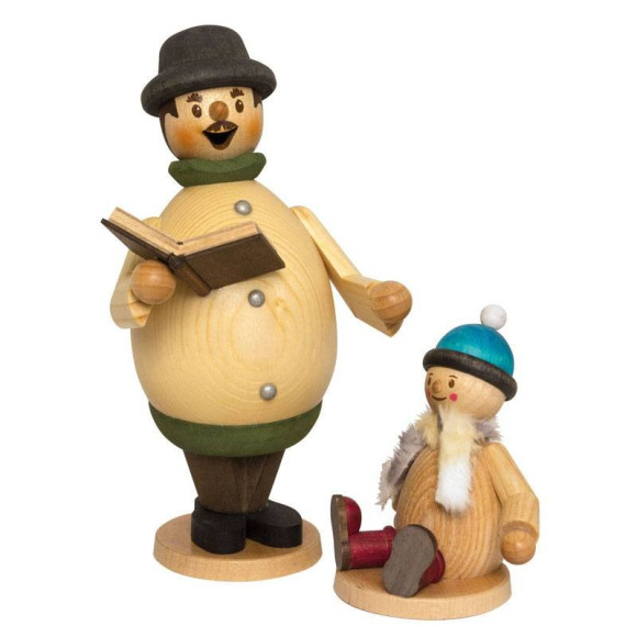 Räuchermann Max Vorleser mit Mäxchen - Auslaufartikel