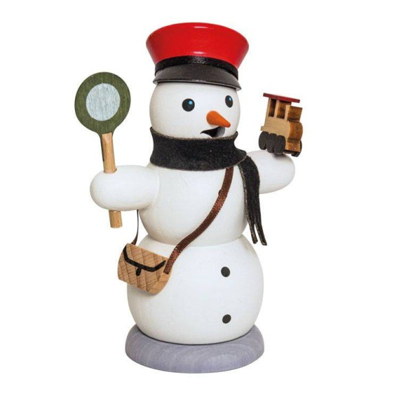 Räuchermann Schneemann Eisenbahner