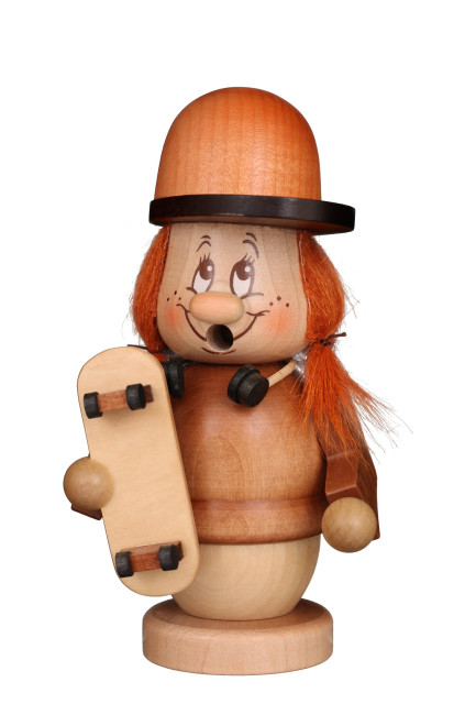 Räuchermännchen Miniwichtel Skaterin - Auslaufartikel