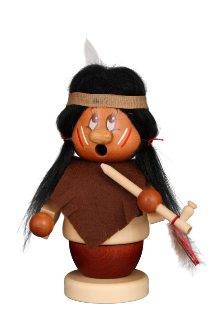 Räuchermännchen Miniwichtel Indianerfrau Kleiner Adler