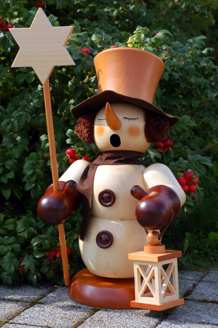 Räuchermännchen Schneemann Sternenträger natur