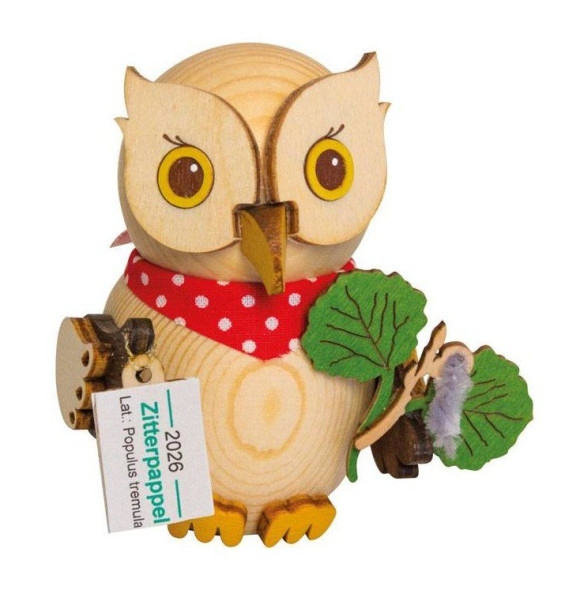 Mini Eule Jahreseule 2026 Zitterpappel