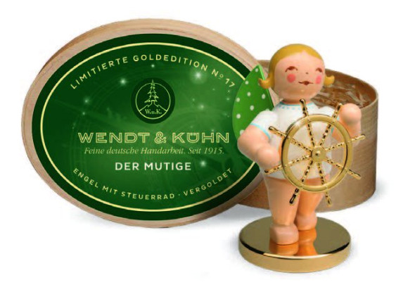 Engel mit Steuerrad, Der Mutige - limitierte Goldedition Nr. 17, blondes Haar