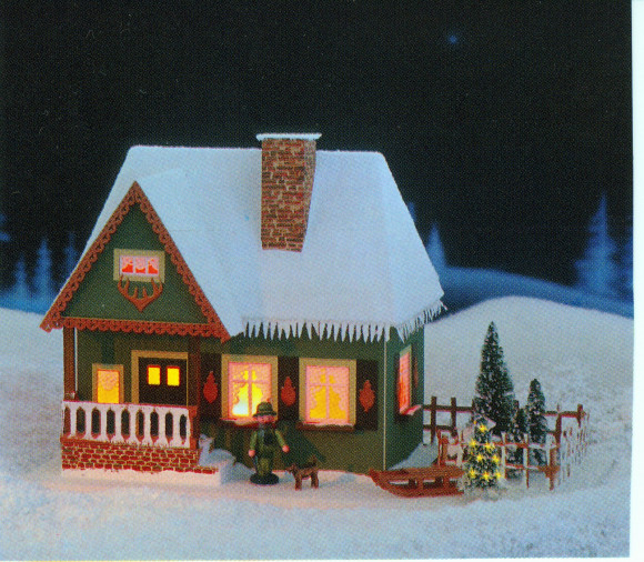 Lichterhaus Altes Forsthaus mit Weihnachtsbaum