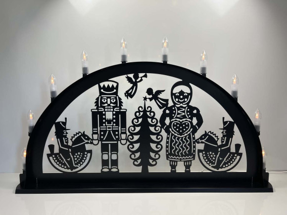 LED Metall Außenschwibbogen Olbernhau 2,00 x 1,00 Meter