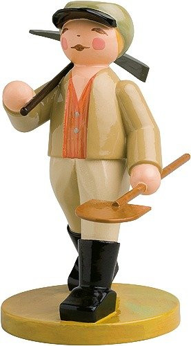 Handwerker Bauarbeiter mit Hacke - Auslaufartikel