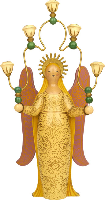 Engel mit Lichterbogen - 35,5 cm