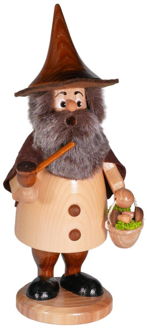 Räuchermann Räucherwichtel Pilzsammler natur - 21 cm