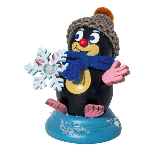 Maulwurf Konrad mit Schneekristall
