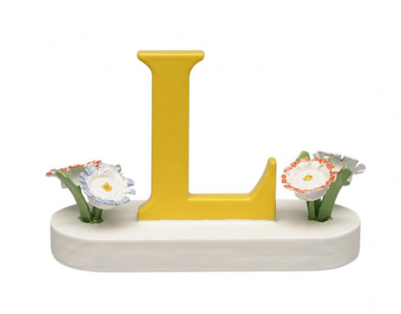Buchstabe L mit Blumen