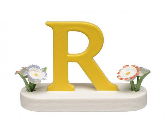 Buchstabe R mit Blumen