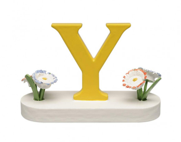 Buchstabe Y mit Blumen