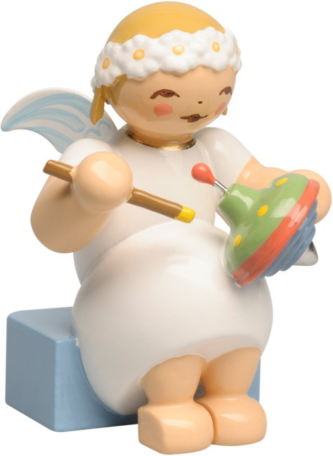 Margeritenengel sitzend mit Brummkreisel