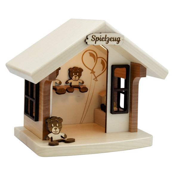 Weihnachtshütte Spielzeug, beleuchtet