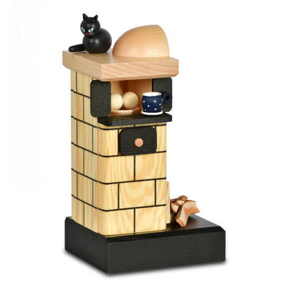 Räucherofen Kachelofen, natur, mit Holz
