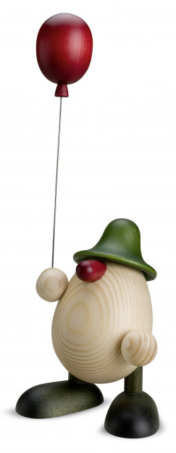 Eierkopf Otto mit Luftballon, grün