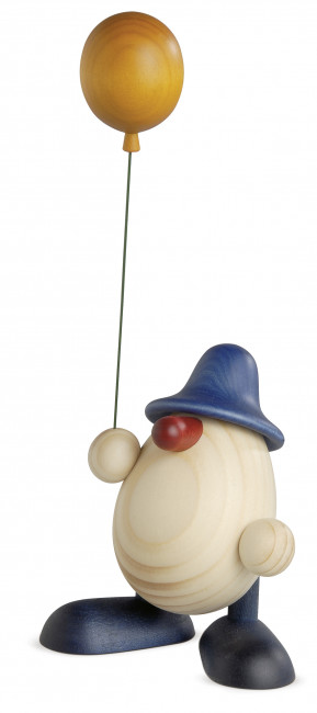 Eierkopf Otto mit Luftballon, blau