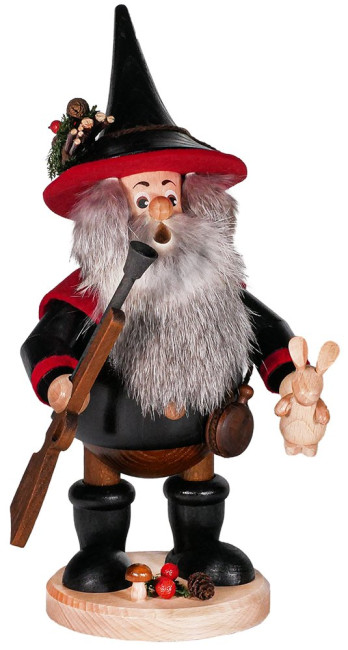 Räuchermann Räuberwichtel Wilderer schwarz - 26 cm