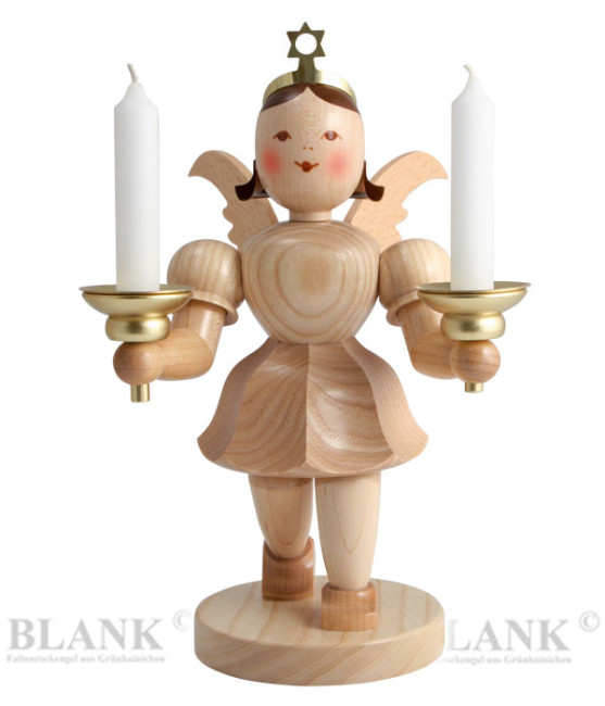 Kurzrockengel mittelgroß mit Kerzenhalter, 22 cm