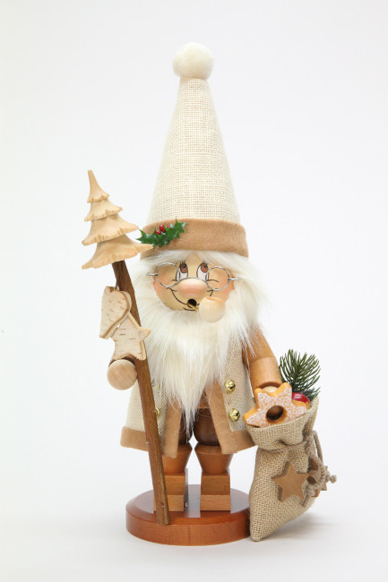 Räuchermännchen Wichtel Weihnachtsmann mit Stab - Auslaufartikel