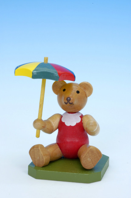 Teddybär mit Regenschirm