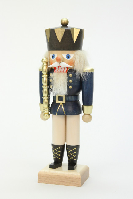 Nussknacker König blau