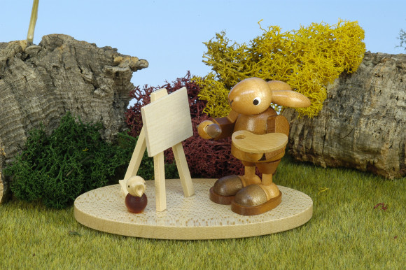 Hase mit Staffelei natur