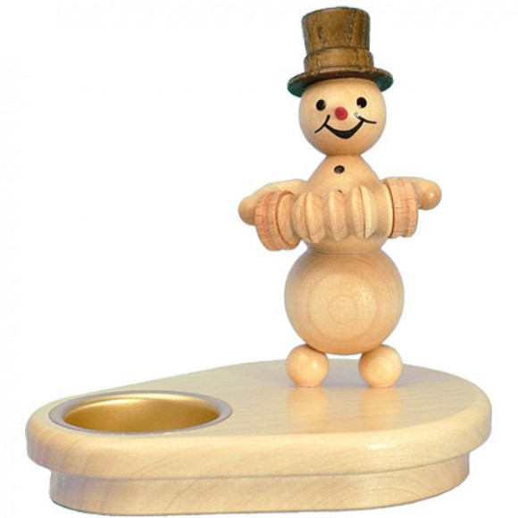 Schneemannleuchter Harmonikaspieler