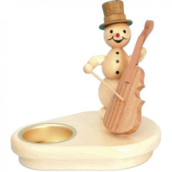Schneemannleuchter Bassgeige