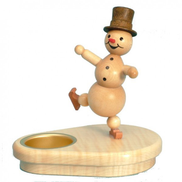 Schneemannleuchter Eisläufer