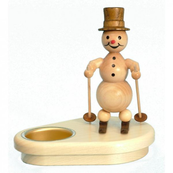 Schneemannleuchter Skiläufer