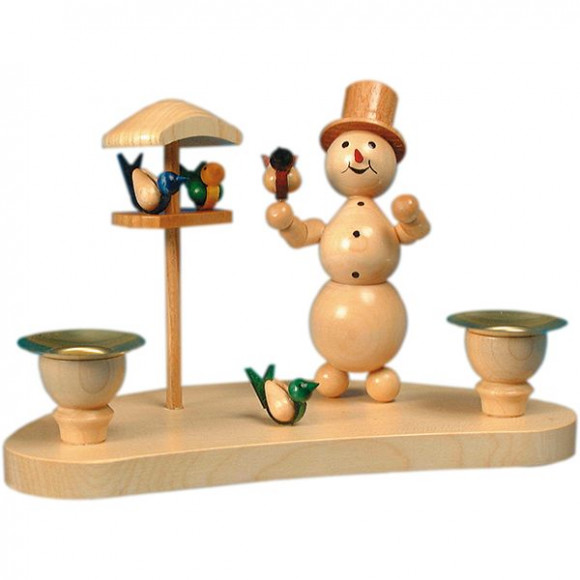 Schneemannleuchter Vogelhaus